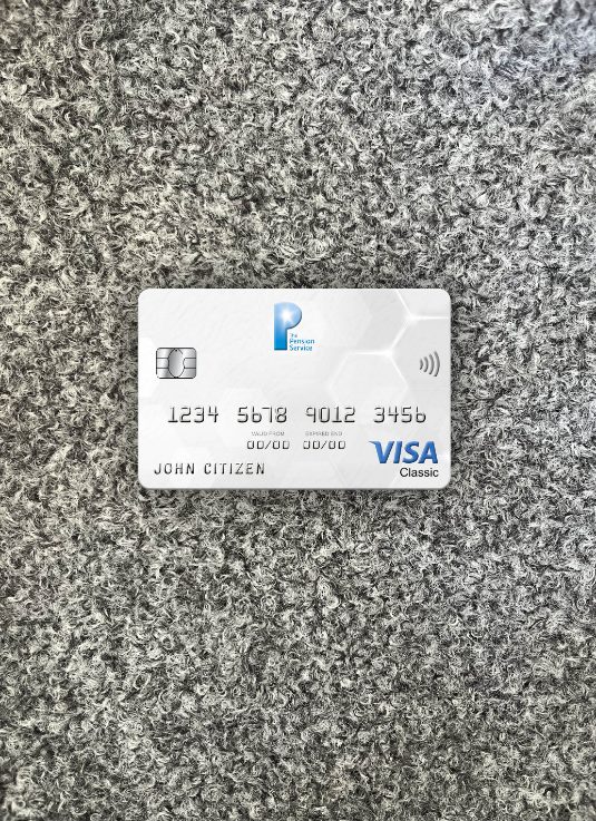 Download United Kingdom The Pension Service bank visa classic card photolook front Photoshop template